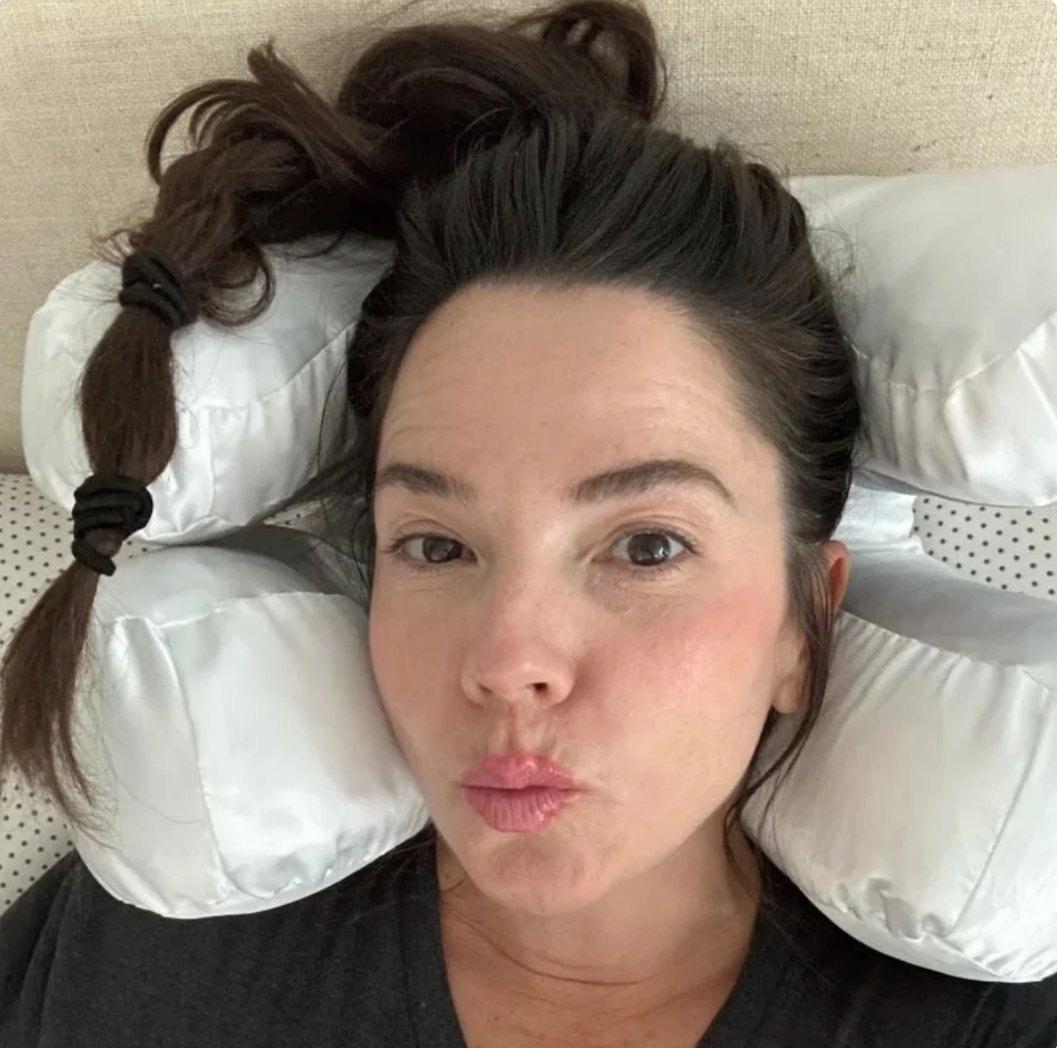 FlawlessSleep™ Face Pillow + FREE White Satin Pillowcase